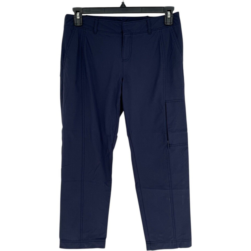 Athleta Pants Women's Size 10 Navy Blue Nylon Stretch Zip Cargo Pocket Gorpcore
